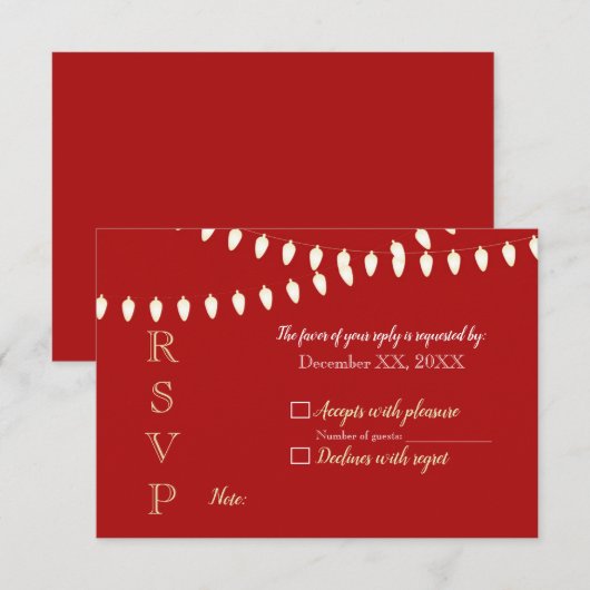 Vrolijk en helder licht RSVP (Voorkant / Achterkant)