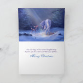 Vrolijk en helder magische kerst eenhoorn feestdagen kaart (Binnen)