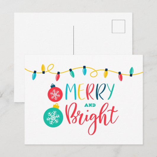 Vrolijk en helder met een reeks lichten briefkaart (Voorkant / Achterkant)