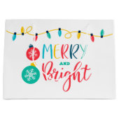 Vrolijk en helder met een reeks lichten groot cadeauzakje (Voorkant)