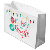 Vrolijk en helder met een reeks lichten groot cadeauzakje (Achterkant Gekanteld)