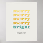 Vrolijk en helder Minimalistisch Blauwgroen Vakant Poster (Voorkant)