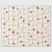 Vrolijk en helder minimalistisch hangende Ornament Cadeaupapier (Vlak)