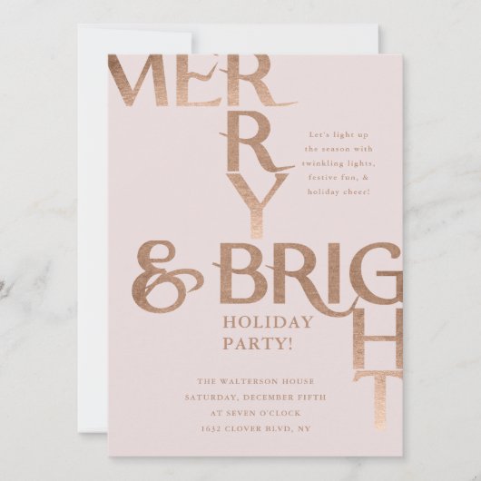 Vrolijk en helder minimalistisch kerstfeest kaart (Voorkant)