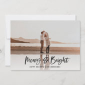 Vrolijk en helder modern fotokerstkaartje feestdagenkaart (Voorkant)