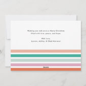 Vrolijk en helder modern grillig 3-foto feestdagenkaart (Achterkant)