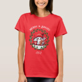 Vrolijk en helder Modern Kerst T-shirt (Voorkant)