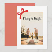 Vrolijk en Helder modern Kerstmis Feestdagenkaart (Voorkant / Achterkant)