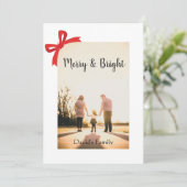 Vrolijk en Helder modern Kerstmis Feestdagenkaart (Staand voorkant)