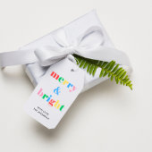 Vrolijk en helder Modern Kleurrijk Kerstmis Cadeaulabel