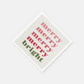 Vrolijk en helder Modern Minimaal Groen Kerstmis Servet (Hoek)