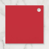 Vrolijk en helder Modern Minimaal Rood Kerstmis Bedankjes Labels (Achterkant)