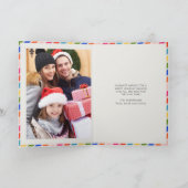 Vrolijk en helder modern minimal kerst feestdagen kaart (Binnen)