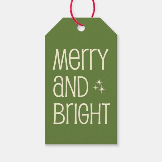 Vrolijk en helder Modern Retro Minimalistisch Eenv Cadeaulabel (Voorkant)