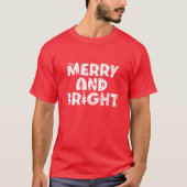 Vrolijk en helder modern rood kerst T-shirt (Voorkant)