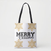 Vrolijk en helder modern rood vrolijk kerstcadeau tote bag (Voorkant)