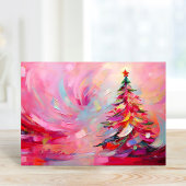 Vrolijk en helder moderne Abstracte kerstboom Feestdagen Kaart