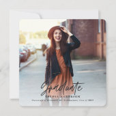 Vrolijk en helder moderne foto afstuderen feestdagenkaart (Voorkant)