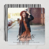 Vrolijk en helder moderne foto afstuderen feestdagenkaart (Voorkant / Achterkant)