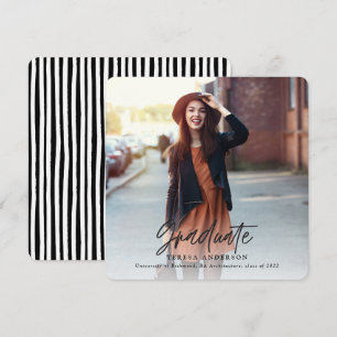 Vrolijk en helder moderne foto afstuderen feestdagenkaart