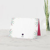 Vrolijk en helder moderne kerstbomen feestdagen kaart (Achterkant)