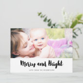 Vrolijk en helder moderne kerstfoto feestdagenkaart (Staand voorkant)