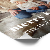 Vrolijk en helder | Moderne Kerstmis familie Foto Afdruk (Hoek)