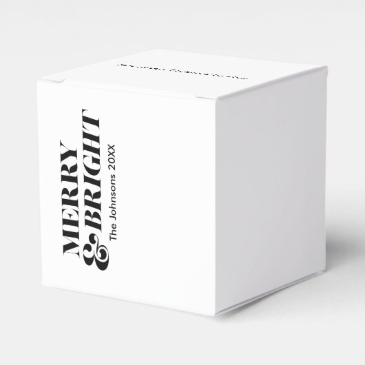 Vrolijk en helder moderne kersttypografie bedankdoosjes (Voorkant Zijde)
