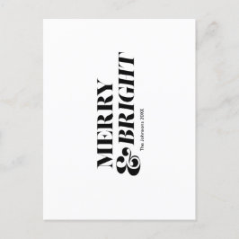 Vrolijk en helder moderne kersttypografie briefkaart