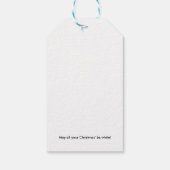 Vrolijk en helder moderne kersttypografie cadeaulabel (Achterkant)