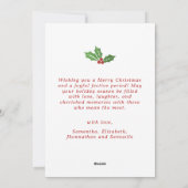 Vrolijk en helder moderne kersttypografie feestdagenkaart (Achterkant)