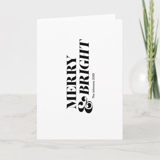 Vrolijk en helder moderne kersttypografie kaart (Voorkant)