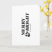 Vrolijk en helder moderne kersttypografie kaart (Gele Bloem)