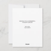 Vrolijk en helder Moderne typografie Feestdagenkaart (Achterkant)