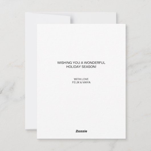 Vrolijk en helder Moderne typografie Feestdagenkaart (Achterkant)