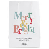 Vrolijk en helder Moderne typografie Medium Cadeauzakje (Achterkant)