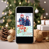 Vrolijk en helder Multi Foto Kerstmis Feestdagenkaart