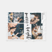 Vrolijk en helder | Multi Fotorooster Kerstmis Fleece Deken (Voorkant (Horizontaal))