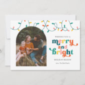 Vrolijk en helder Multi Photo Holiday Kaart (Voorkant)