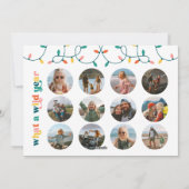 Vrolijk en helder Multi Photo Holiday Kaart (Achterkant)