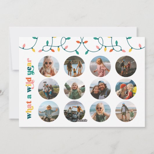 Vrolijk en helder Multi Photo Holiday Kaart (Achterkant)