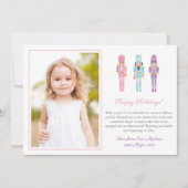 Vrolijk en helder pastelnotenkraker Retro Kerstmis Feestdagenkaart (Voorkant)