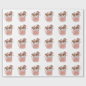 Vrolijk en helder peperkoek in bad van cacao cadeaupapier (Vlak)