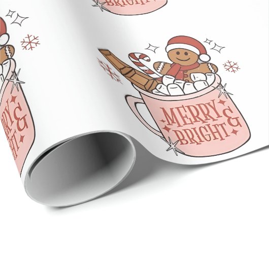 Vrolijk en helder peperkoek in bad van cacao cadeaupapier (Rol Hoek)