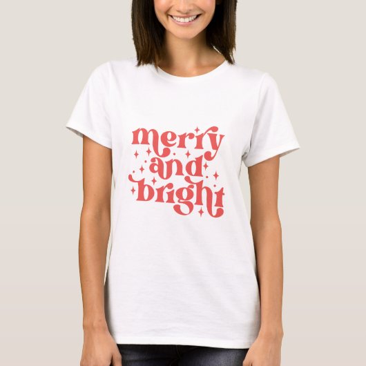 Vrolijk en helder Retro Groovy T-shirt (Voorkant)