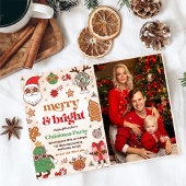 Vrolijk en helder retro kerstfeest kaart