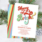 Vrolijk en helder retro kerstfeest kaart