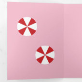 Vrolijk en helder retro persoonlijk gekleurd drieluik wenskaart (Binnenzijde eerst)