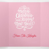 Vrolijk en helder retro persoonlijk gekleurd drieluik wenskaart (Binnenkant midden)