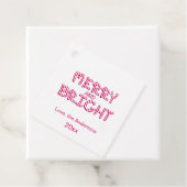 Vrolijk en helder rood Candy Cane Kerstmis Bedankjes Labels (In situ)